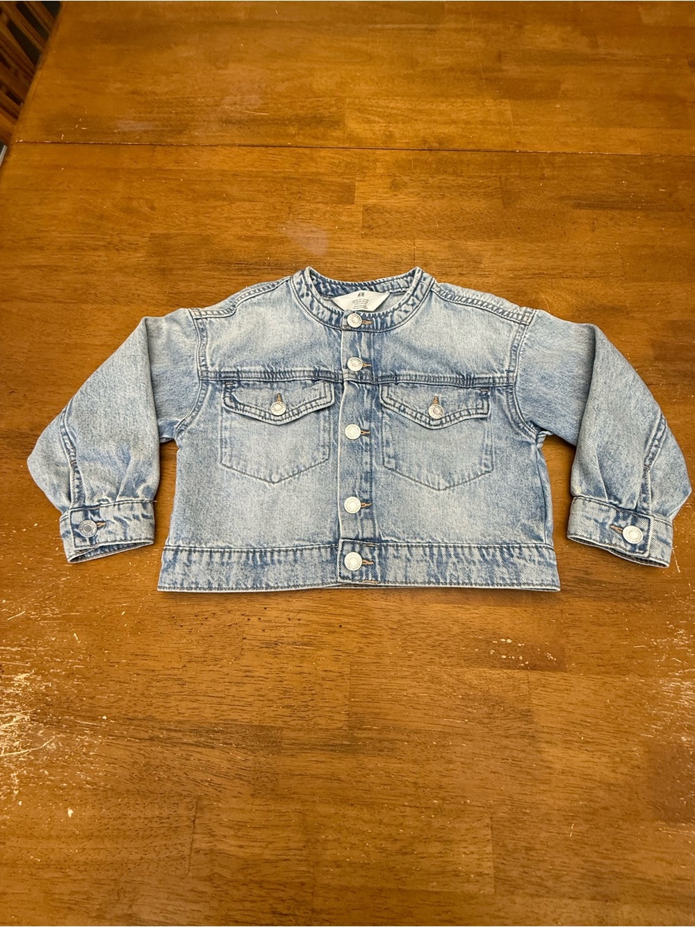 H&M Jewel Neck Denim Jacket 6